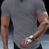 Men's T shirt Tee Plain V Neck Street Casual Short Sleeve Clothing Apparel Fashion Classic Comfortable Big and Tall