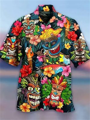 Men's Shirt Hawaiian Wind 3D Print Floral Men's Casual Tops Lapel Summer Print Short-sleeved Cardigan Shirt